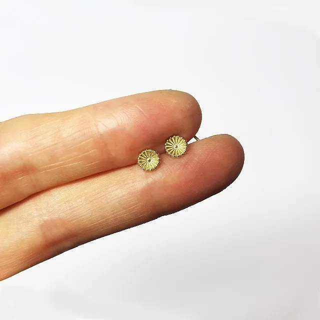 14k Gold Dainty Stud Earrings | Hanabi
