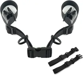 2 Pcs Adjustable Backpack Sternum Straps Chest Belt Hardness Strap with Anti-slip Fixed Clips for Camping Hiking