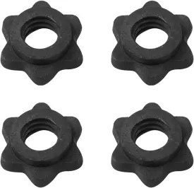 4pcs Spinlock Collars,1Dumbbell Hex Nut Collar Clamps Weight Clips for Dumbbells,Spinlock Collars For All Barbells Bars Weight Lifting Barbells Fitness Training Sports