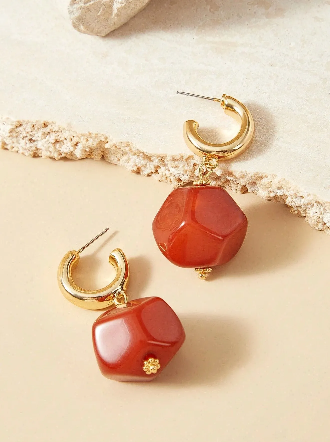 Anita Red Drop Earrings