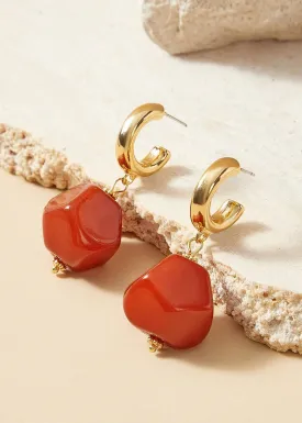 Anita Red Drop Earrings