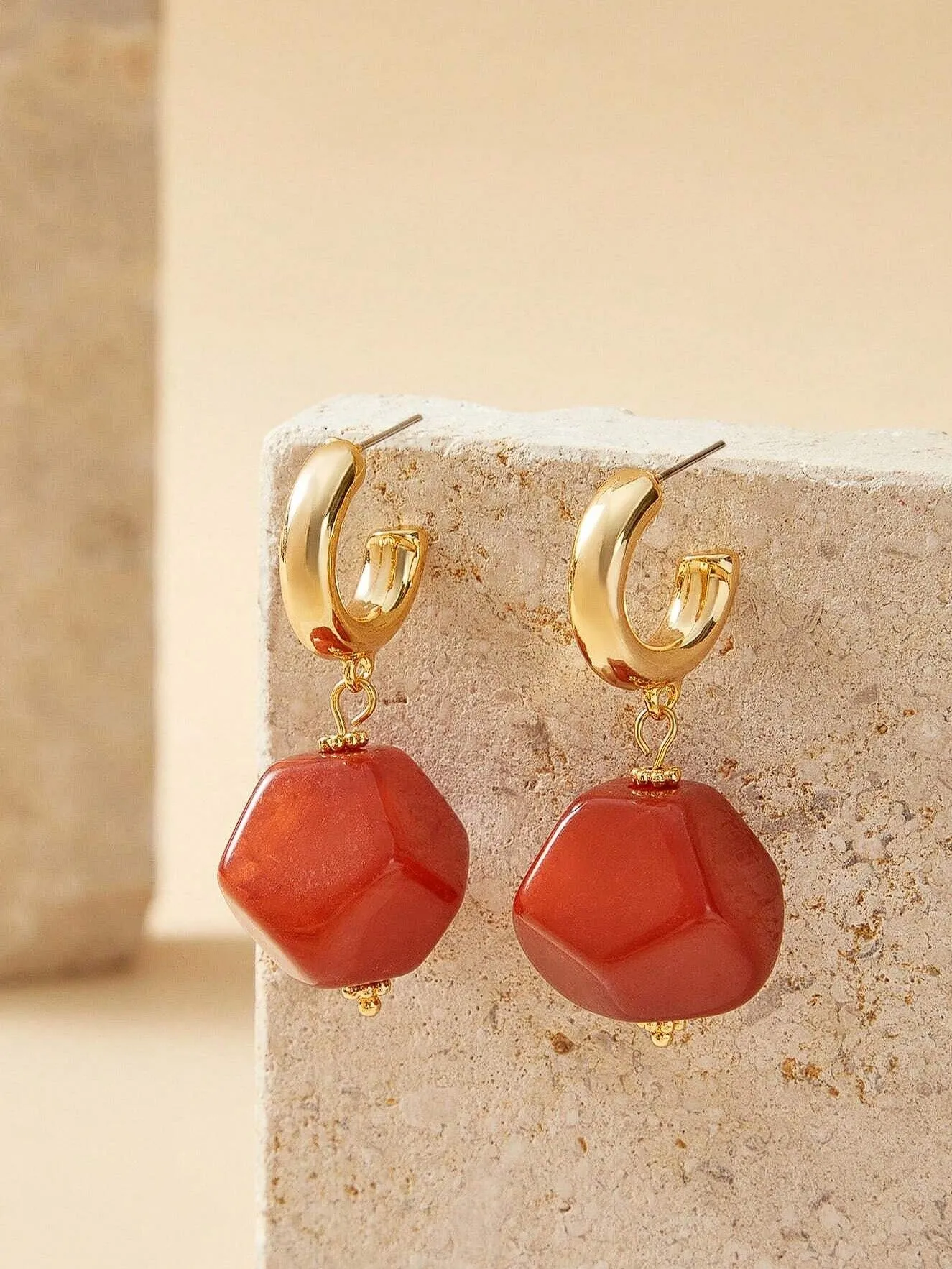 Anita Red Drop Earrings