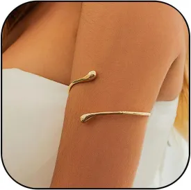 Arm Cuff Bracelet for Women Gold Arm Cuff Upper Arm Bracelet Minimalist arm cuff Bangle Armband Round Bracelet Minimalist Summer Jewelry for Women