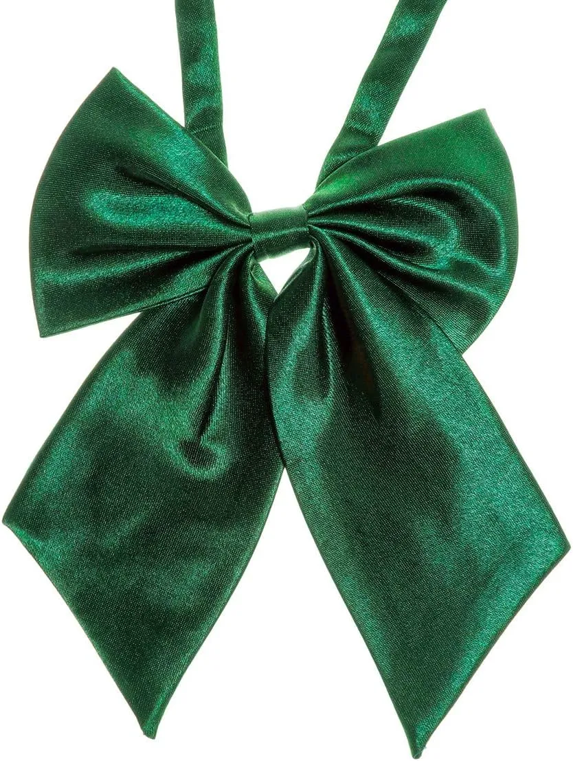 AWAYTR Ladies Adjustable Pre tied Bowtie - Solid Color Bow Ties for Women