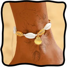 Beaded Anklets Bracelets Boho Handmade Turtle Starfish Whelk Shell Tree of Life String Ankle Bracelet Summer Beach Waterproof Barefoot Sandals Foot Jewelry for Women
