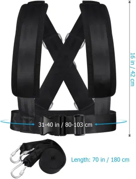 BESPORTBLE Sled Harness: Fitness Sled Harness Sled Harness for Pulling Exercise Trainer with Pull Strap for Resistance Training, Adjustable Shoulder Strap