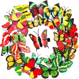 Boao 36 Pieces Butterfly Hair Clips Baby Girl Toddler Halloween Butterfly Clips Colorful Butterfly Barrettes 3D Wedding Hair Clips for Bridal Women Party Favors (Style 2)