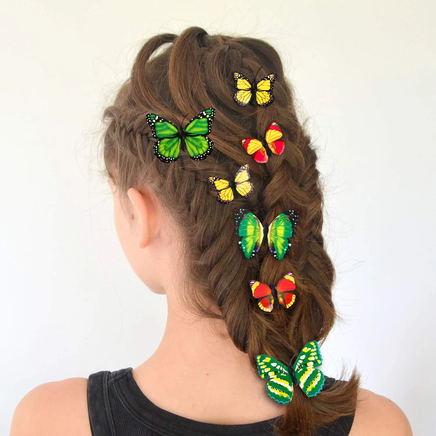 Boao 36 Pieces Butterfly Hair Clips Baby Girl Toddler Halloween Butterfly Clips Colorful Butterfly Barrettes 3D Wedding Hair Clips for Bridal Women Party Favors (Style 2)