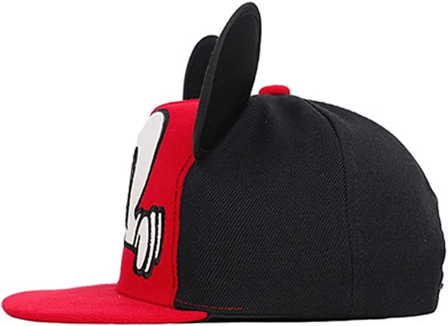 Boys Girls Mouse Ear Baseball Cap Kids Cute Cartoon Adjustable Snapback Trucket Hat for Children Ages 2-12