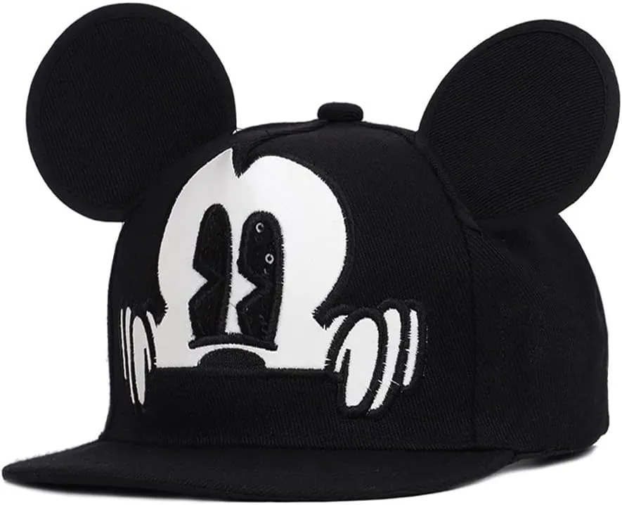 Boys Girls Mouse Ear Baseball Cap Kids Cute Cartoon Adjustable Snapback Trucket Hat for Children Ages 2-12