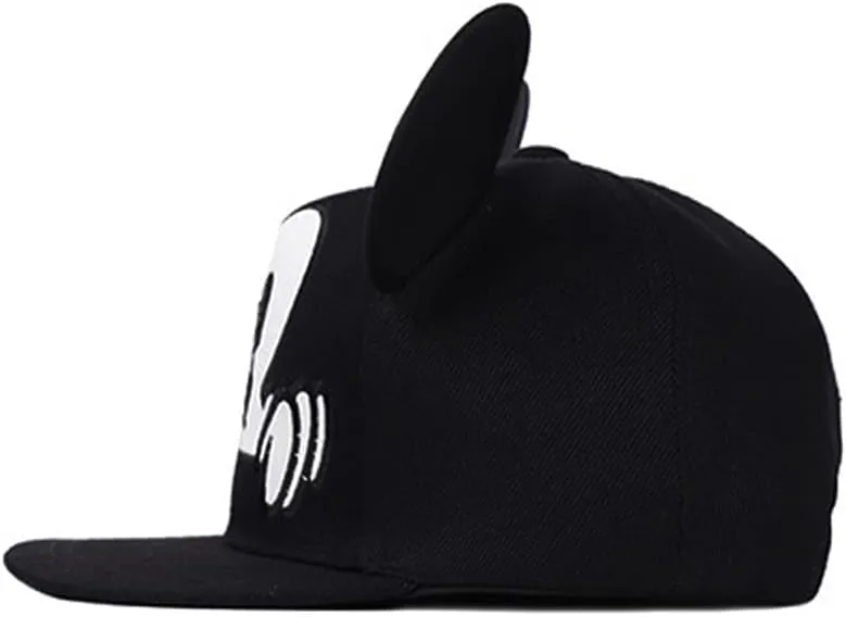 Boys Girls Mouse Ear Baseball Cap Kids Cute Cartoon Adjustable Snapback Trucket Hat for Children Ages 2-12