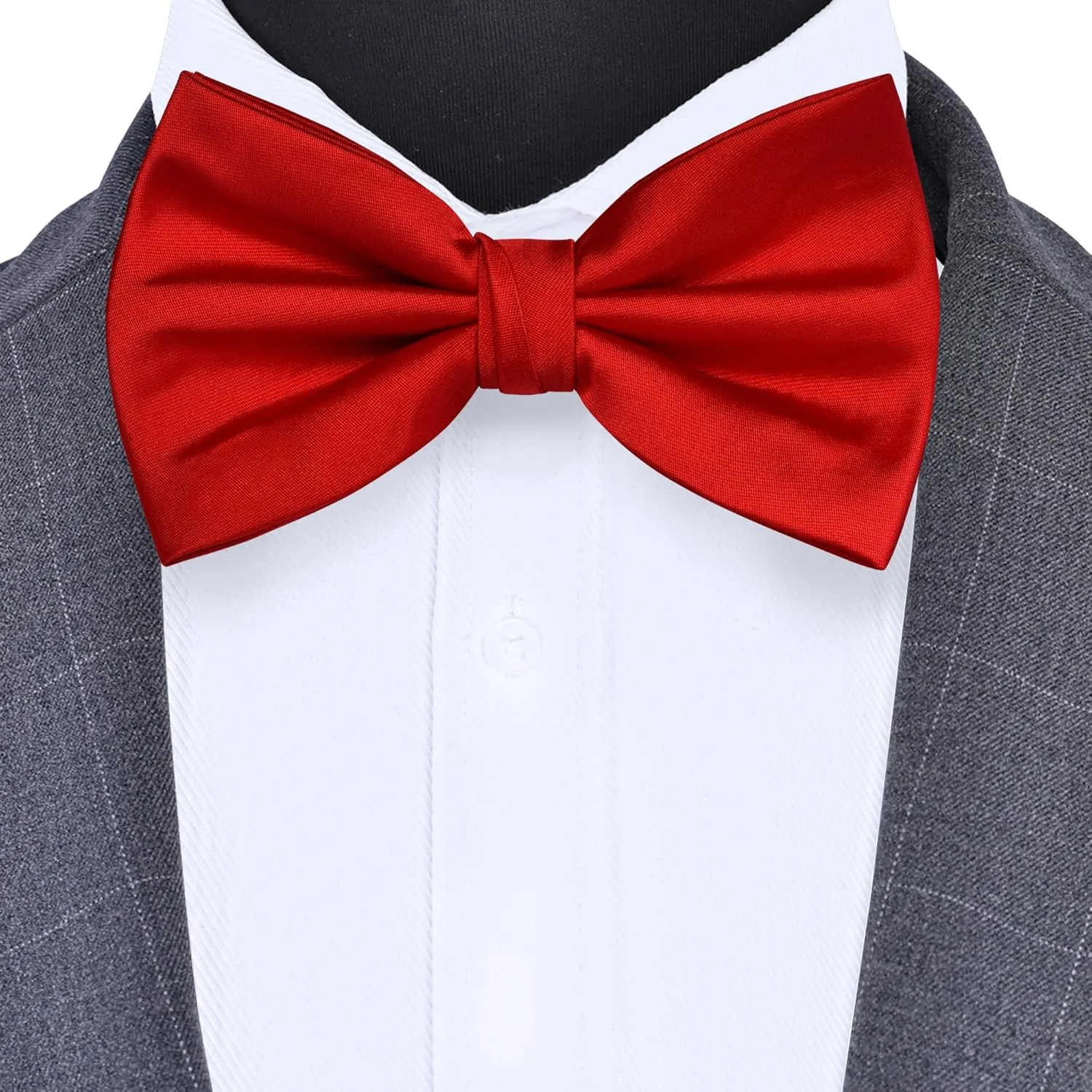 Branduce Mens Solid Color Adjustable Pre-tied Bow Tie for Men Party Wedding