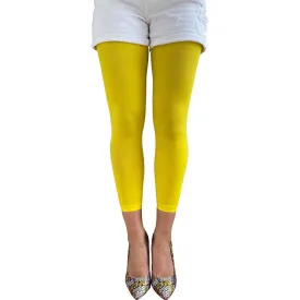 Bright Yellow Opaque Footless Tights