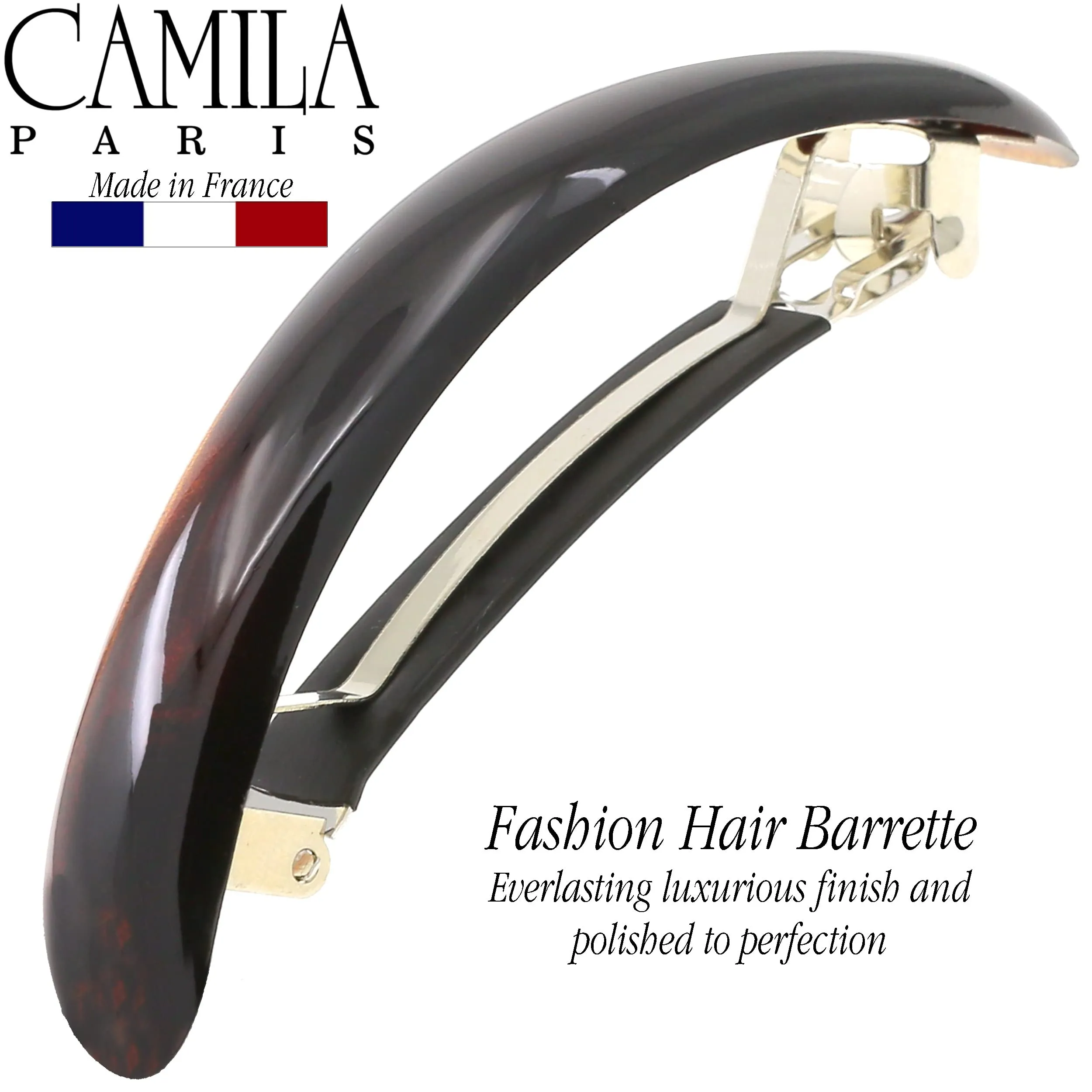 Camila Paris CP2638 French Hair Barrette Clip for Girls for Thick Curly Wavy Long Hair, Strong Hold Grip Hair Clips for Women, Automatic, No Slip Durable Styling Girls Hair Accessories, Made in France
