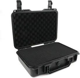 Carrying Hard Case with Pre Grid line Cube Sheet Foam Foam for Jewelry,Wristwatch,Electronics, and Gear, Black,Small,8.1 * 7.7 * 2.9 inch