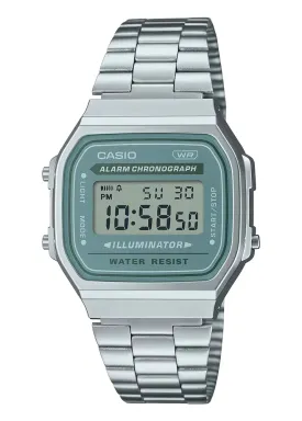 CASIO VINETAGE CLASSIC DIGITAL TRANQUIL URBAN GREEN DIAL A168WA-3A
