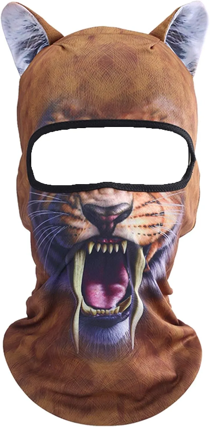 Cat Balaclava,Dog Balaclava,Halloween Hat,Cute Full Face Hood Mask Animal Ski Mask for Hiking Riding Sports Outdoor