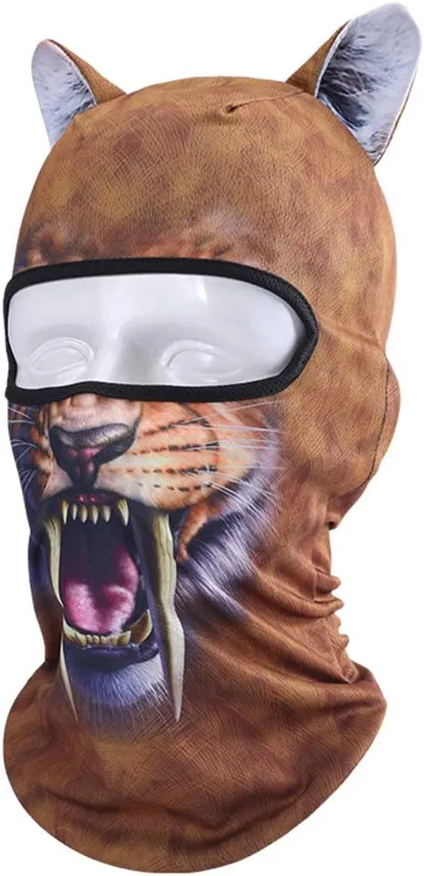 Cat Balaclava,Dog Balaclava,Halloween Hat,Cute Full Face Hood Mask Animal Ski Mask for Hiking Riding Sports Outdoor