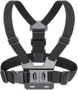 Chest Body Mount Harness with Straps and Holder for Phone and Video Action Cameras, Record Stable POV Clips and Vlogs