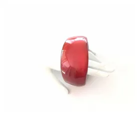 Clear resin encased red vintage Lucite bangle