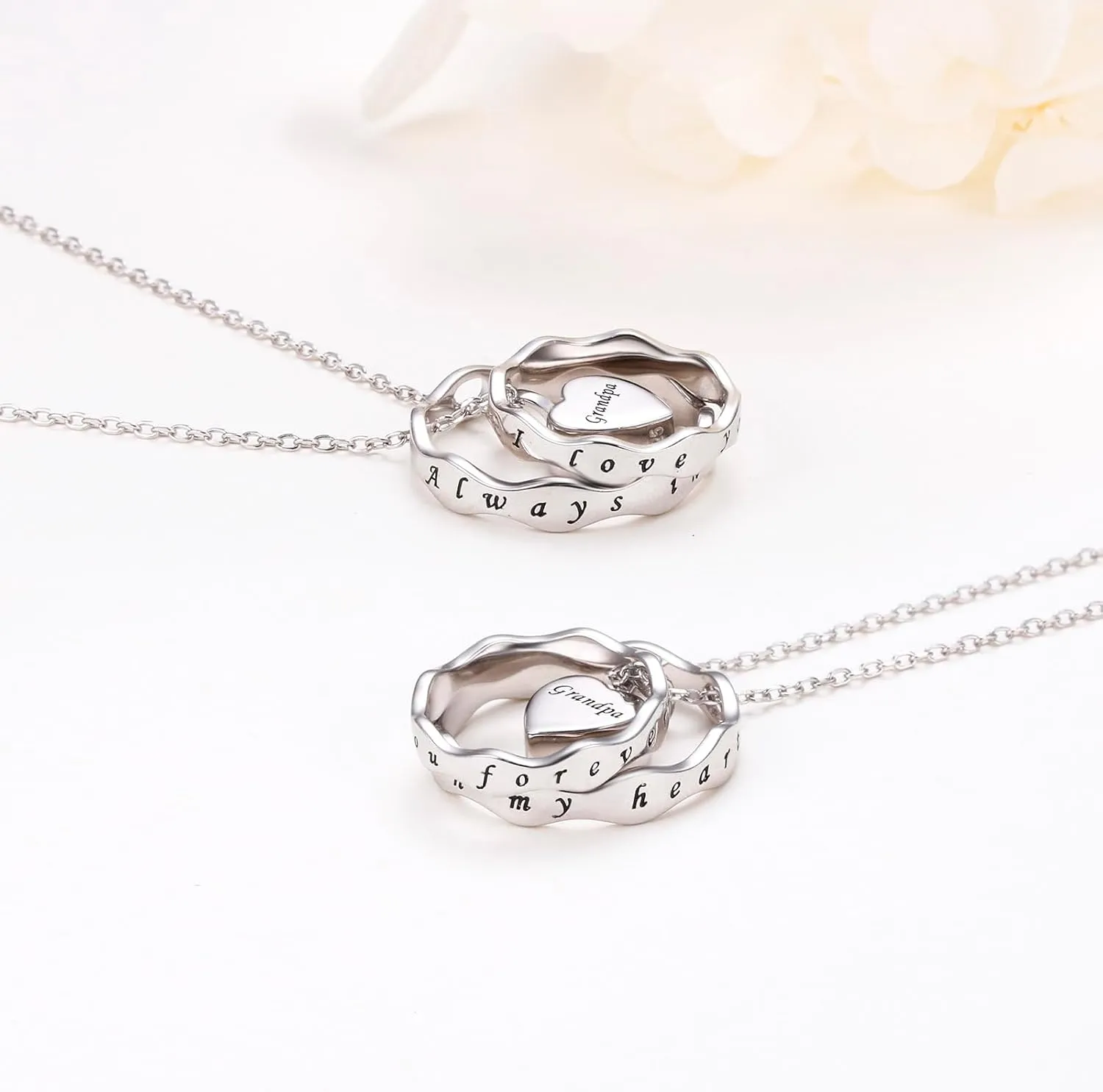 Cremation Urn Necklace for Ashes 925 Sterling Silver Dad Forever in My Heart Keepsake Memorial Pendant Waterproof Urn Jewelry for Women Men