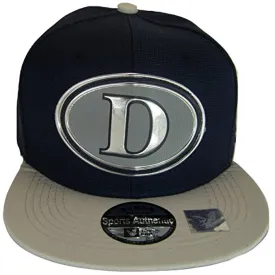 Dallas D Oval Style Cotton Adjustable Snapback Baseball Cap (Navy/Gray)