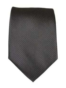 DÉCLIC Classic Microdot Tie - Charcoal