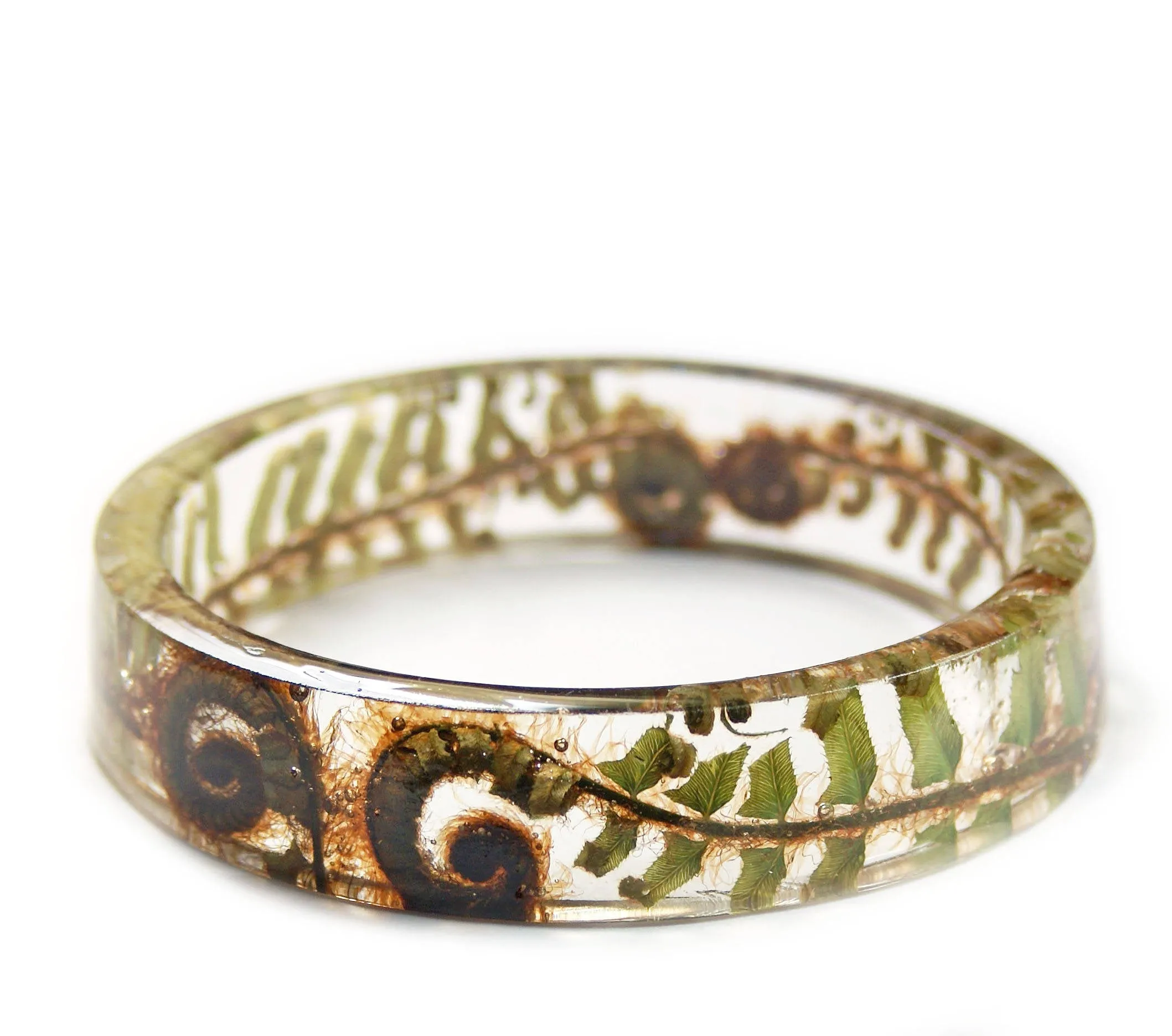 Fiddlehead Fern Resin Bracelet