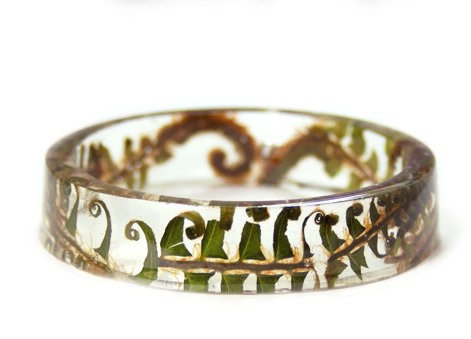 Fiddlehead Fern Resin Bracelet