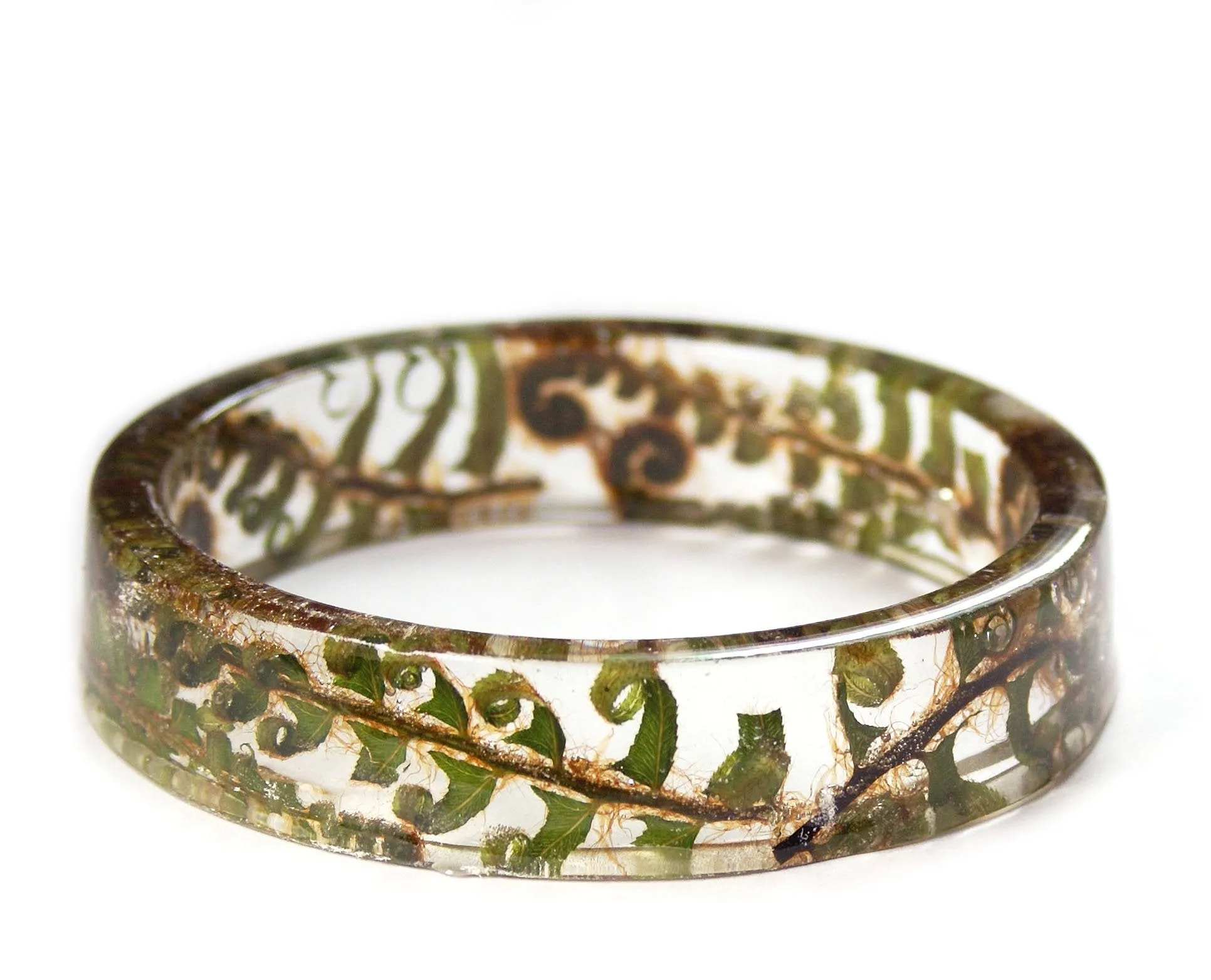 Fiddlehead Fern Resin Bracelet