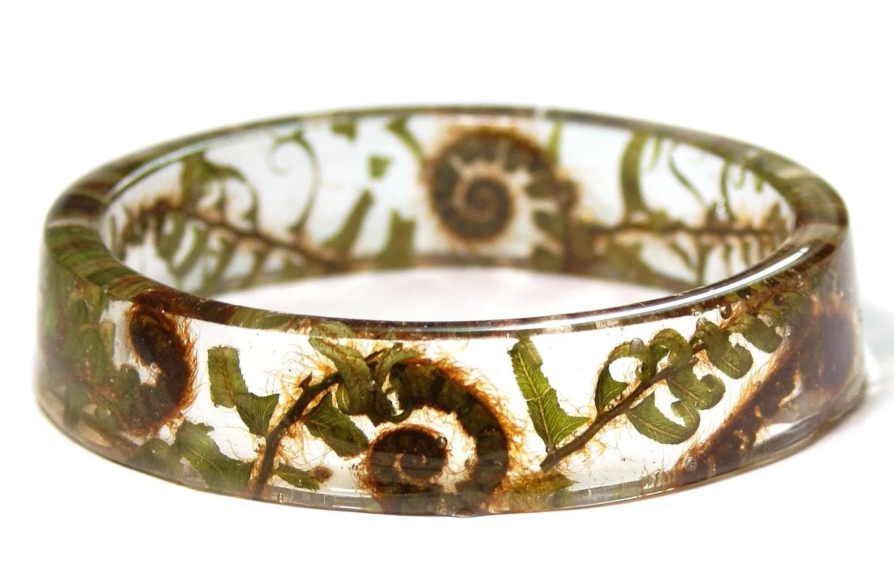 Fiddlehead Fern Resin Bracelet