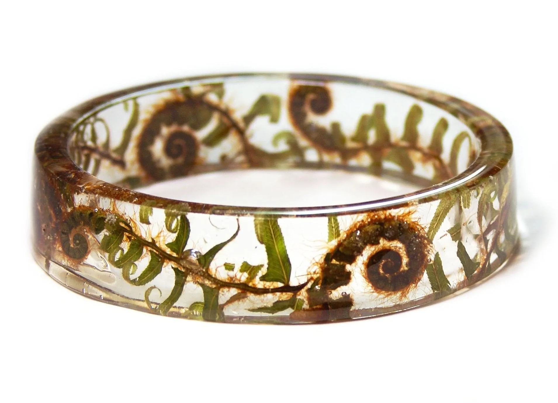 Fiddlehead Fern Resin Bracelet