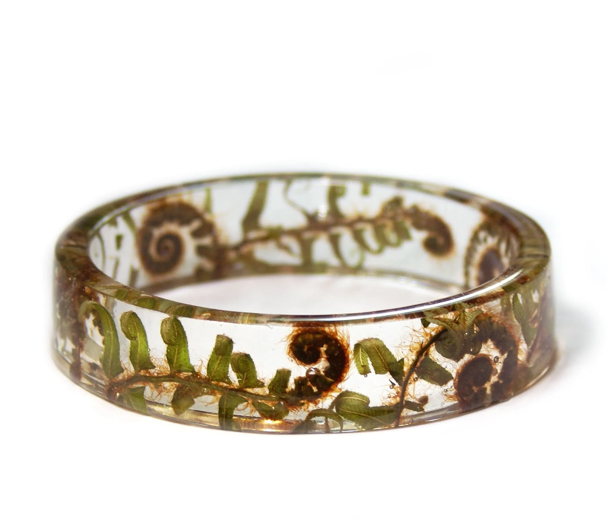 Fiddlehead Fern Resin Bracelet
