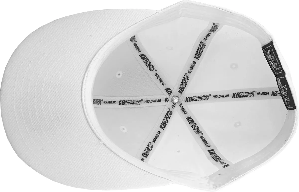 Fitted Flat Brim White