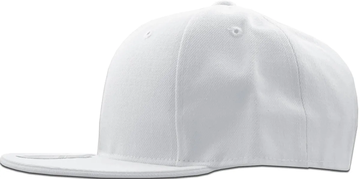 Fitted Flat Brim White