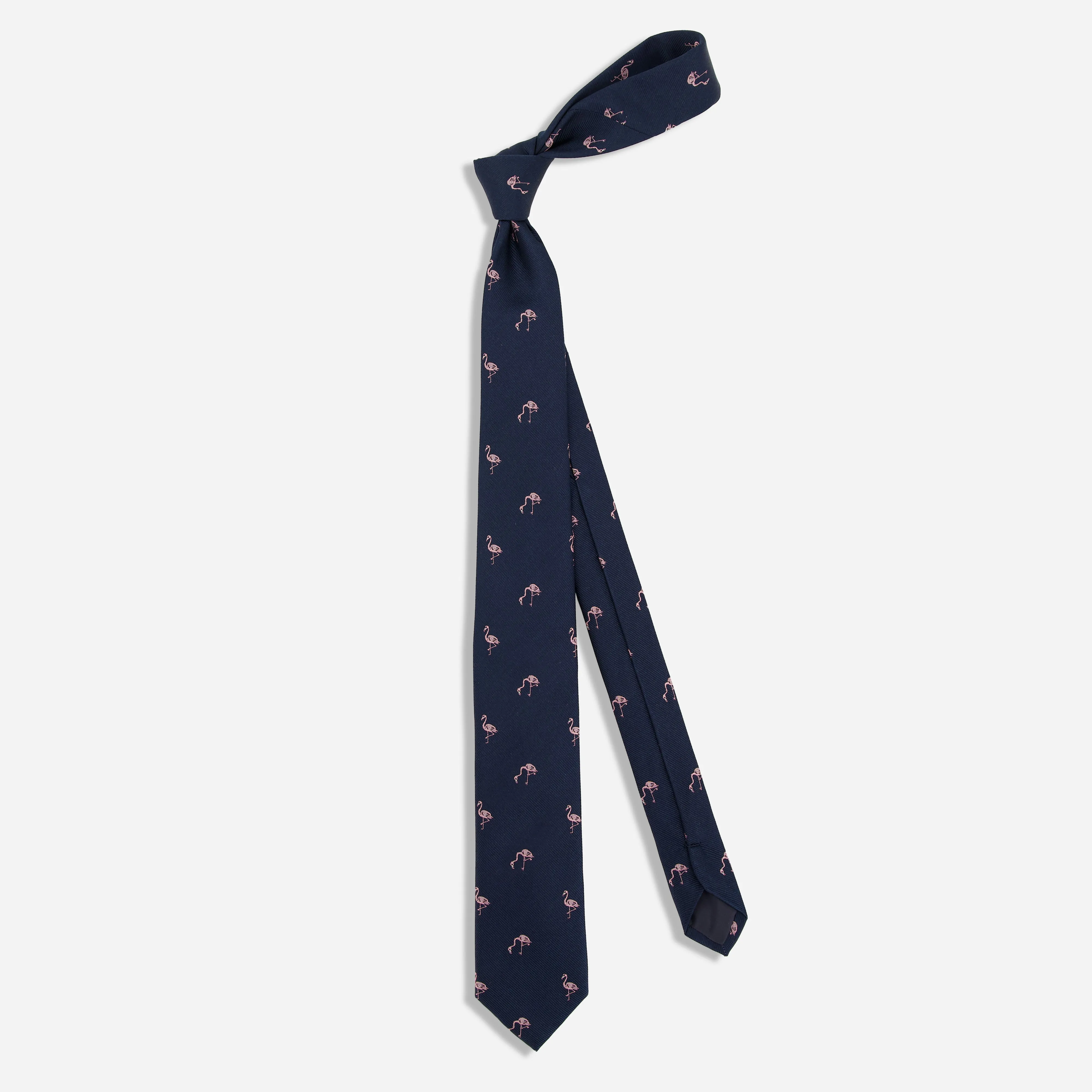 Flamingo Flock Navy Tie