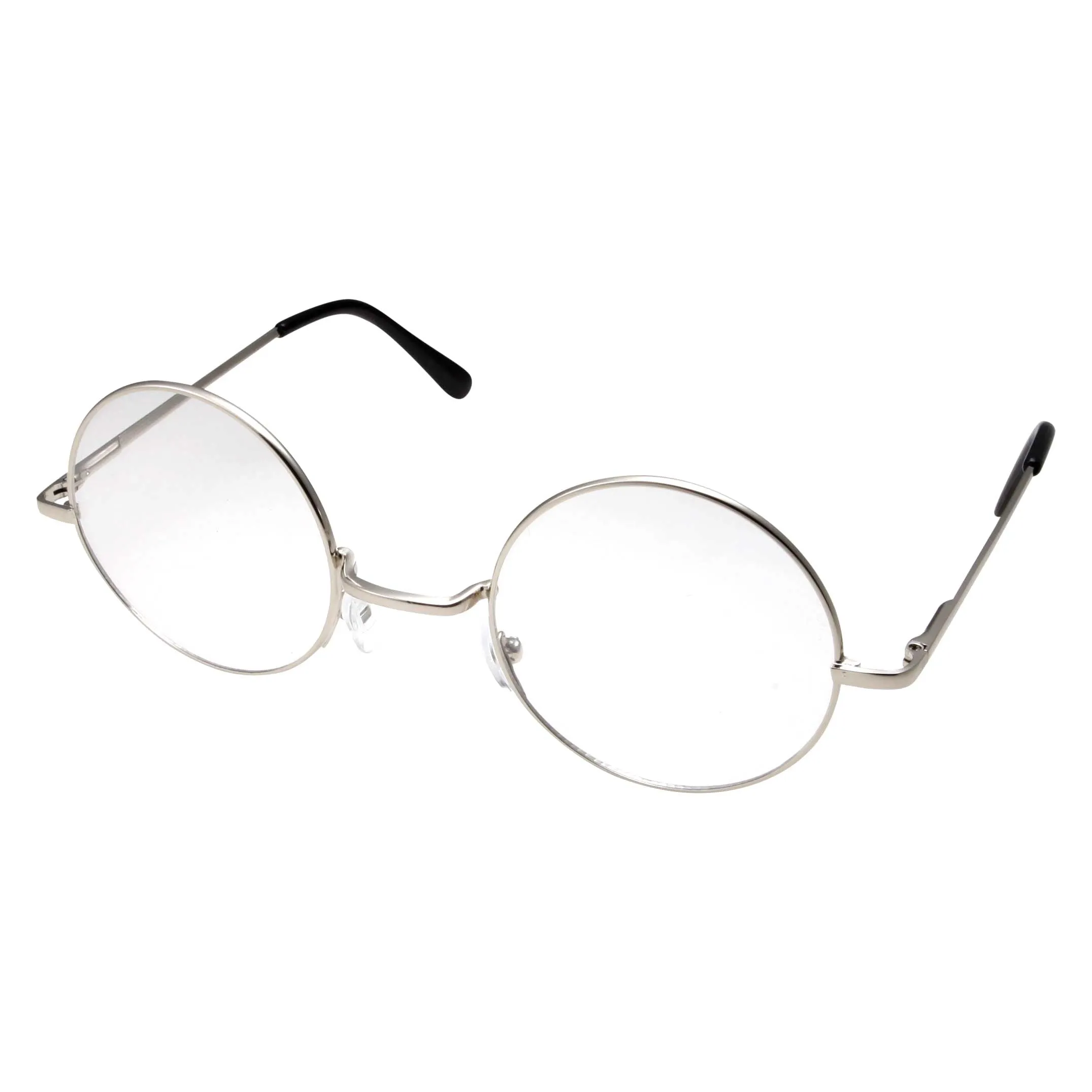 grinderPUNCH John Lennon Inspired Round Clear Lens Glasses Hippy Sunglasses Vintage Gold - Halloween Costume Glasses - Harry Potter Glasses