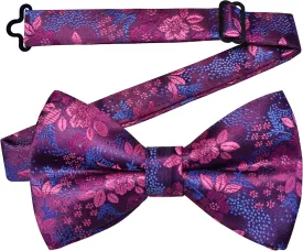 GUSLESON Floral Bow Ties for Men Pre-tied Adjustable Bowties for Wedding Business Party