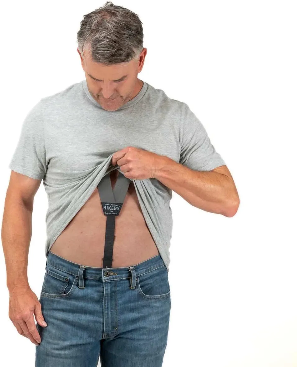 HIKERS - Original Hidden Suspenders for Men Under Clothes - Button Fly