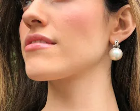 Huge Pearl Earrings - Natural Pearl Earrings - White Vintage Earrings