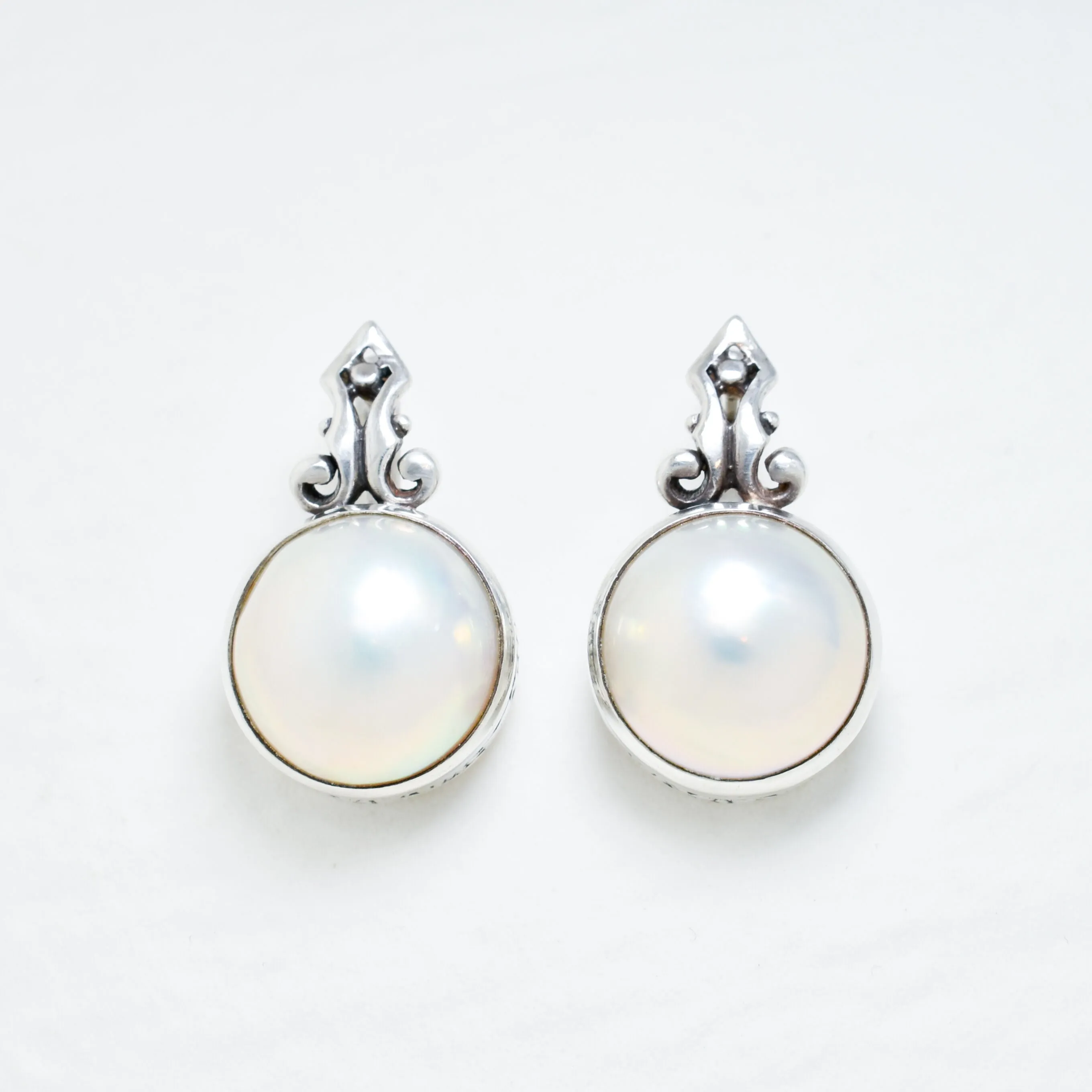 Huge Pearl Earrings - Natural Pearl Earrings - White Vintage Earrings