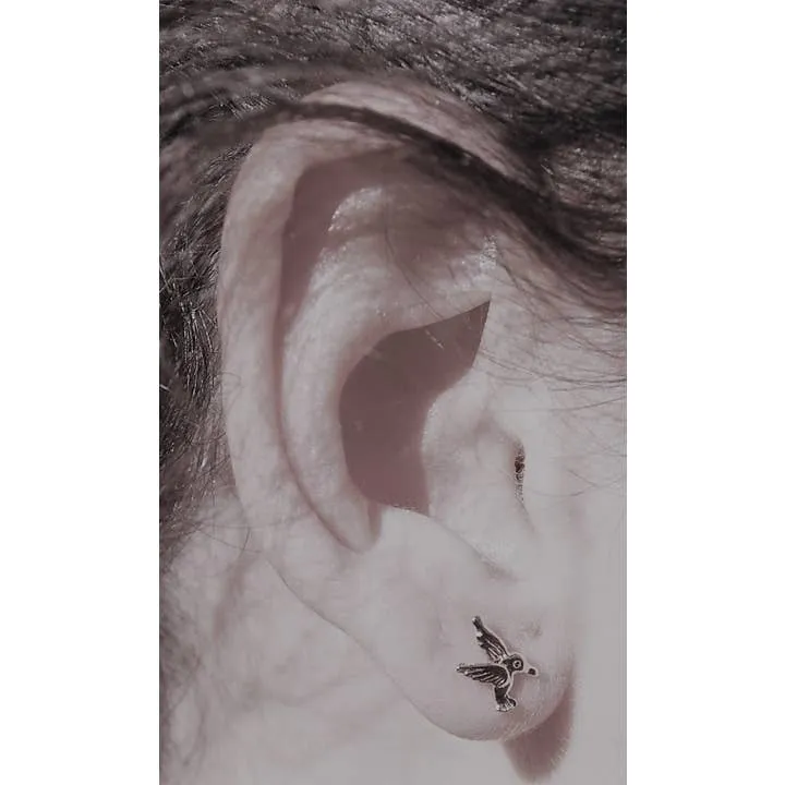 Hummingbird Earrings in Sterling Silver