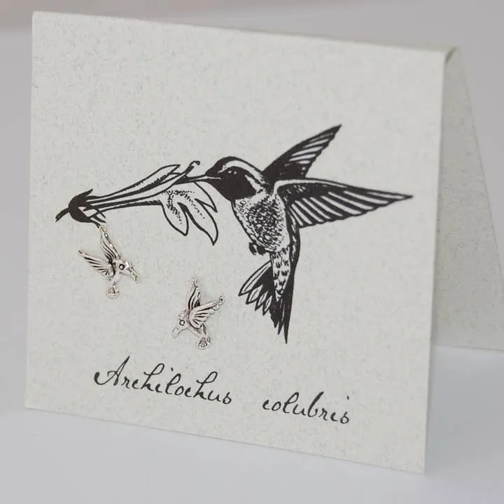 Hummingbird Earrings in Sterling Silver