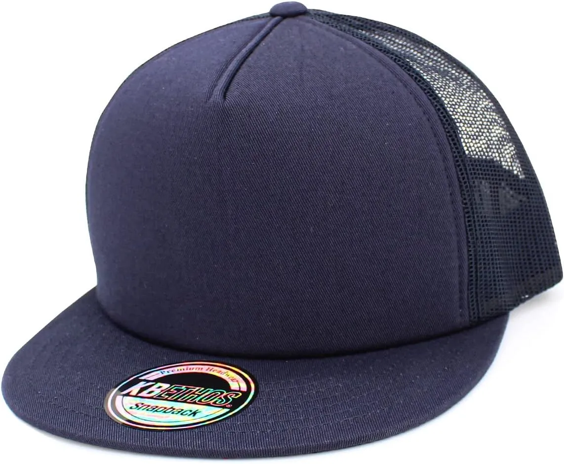 KBETHOS Trucker Foam Front Mesh Cap Classic Cotton Twill Hat with Adjustable Snapback