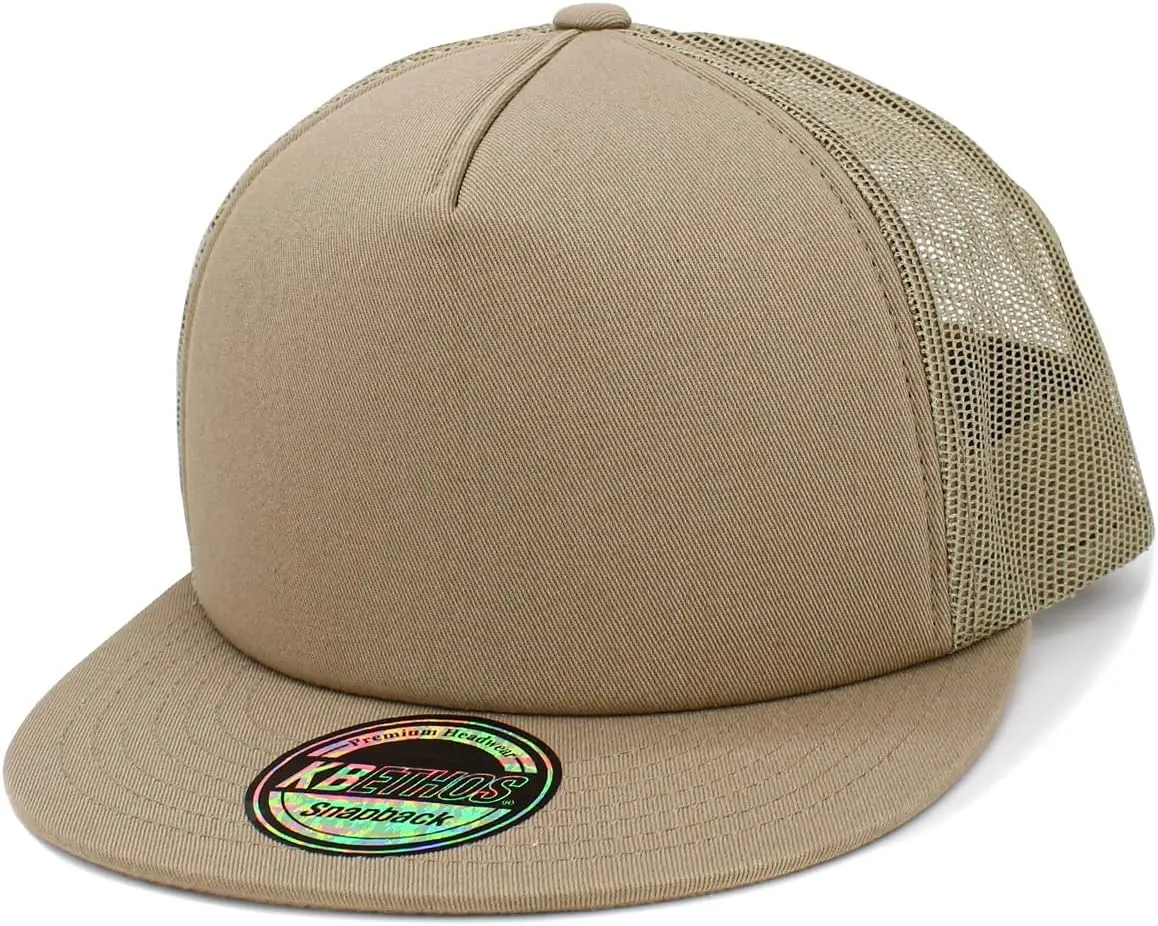 KBETHOS Trucker Foam Front Mesh Cap Classic Cotton Twill Hat with Adjustable Snapback