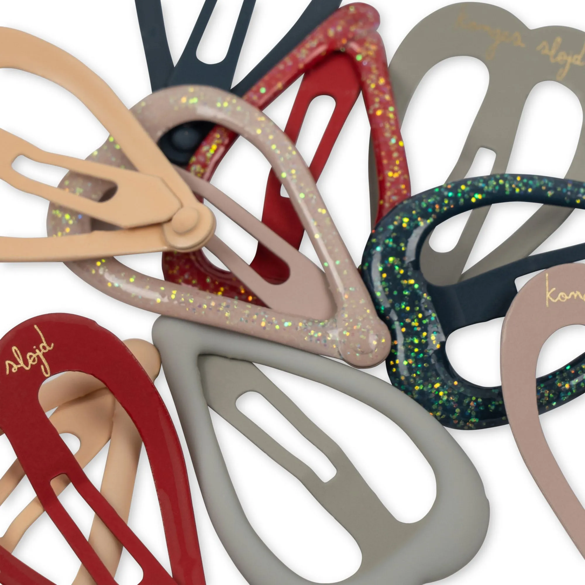 Konges Sløjd 10 Pack Junior Hair Clips Heart Multi One Size
