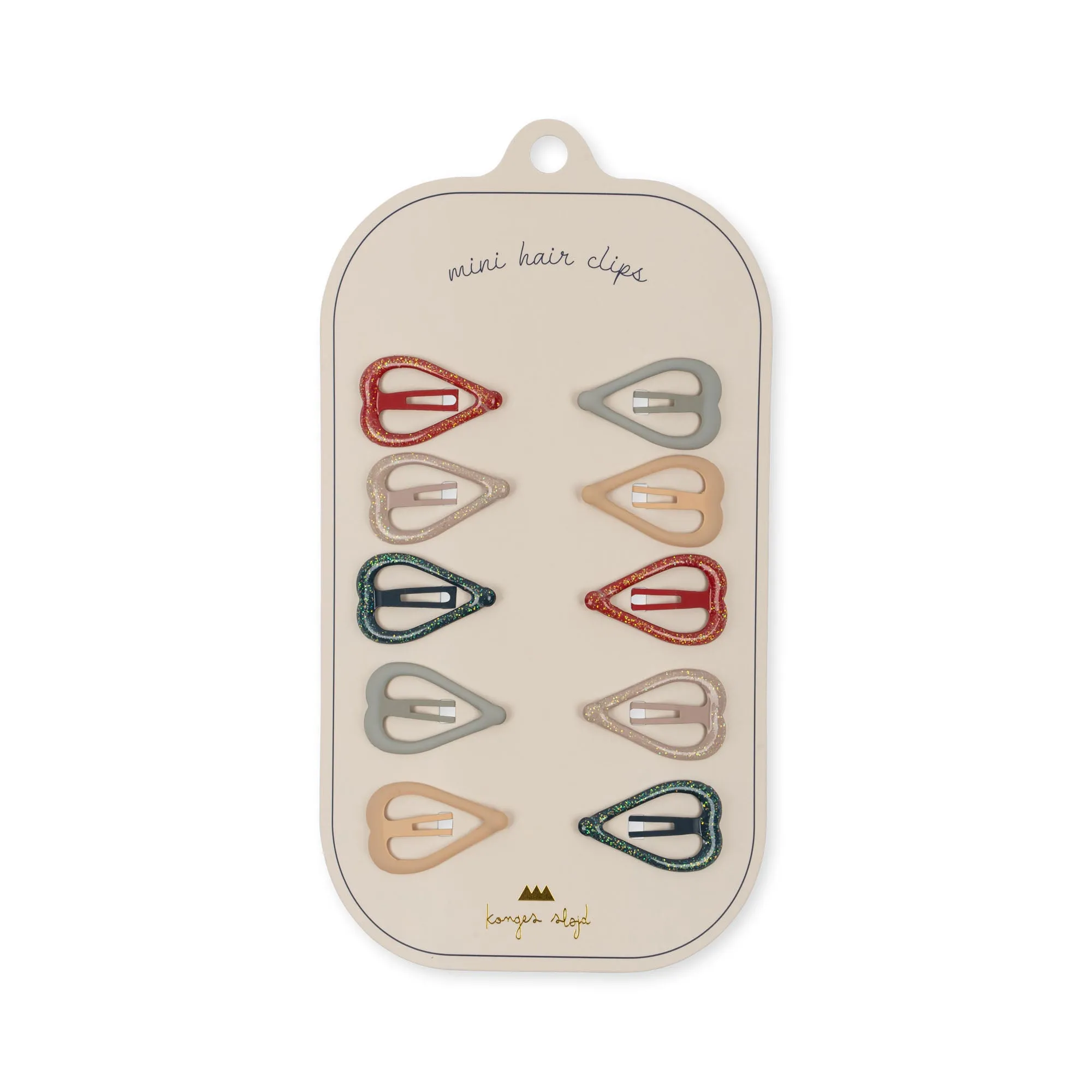 Konges Sløjd 10 Pack Junior Hair Clips Heart Multi One Size