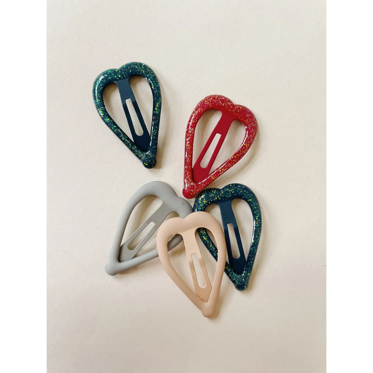 Konges Sløjd 10 Pack Junior Hair Clips Heart Multi One Size