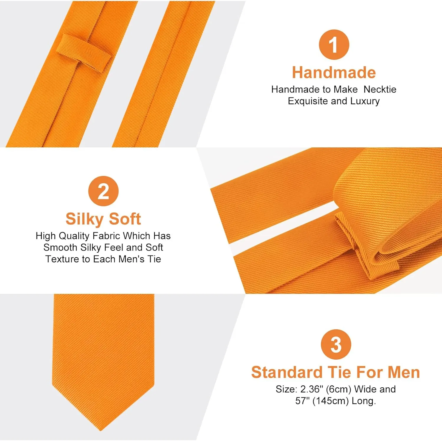 Men Ties, Classic Men's Solid Color Necktie, Premium Pure Color Skinny Necktie with Multiple Colors