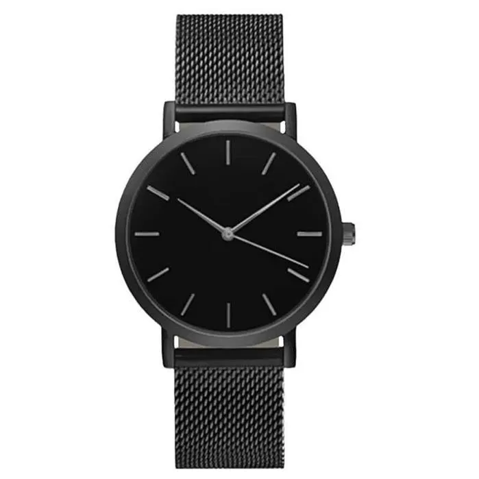 Men watch Clock Wristwatches Crystal Stainless Steel Analog Quartz Wrist Watch Bracelet Watches Minimalist Watches montre homme